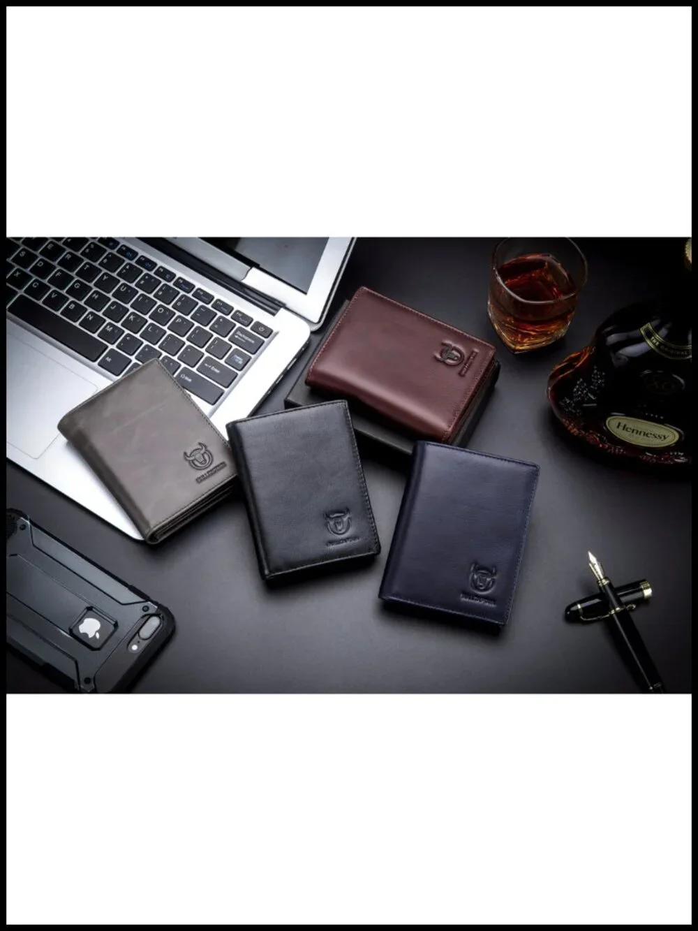 Genuine Leather Bifold Wallet with RFID Blocking, 15 Card Slots, Expandable